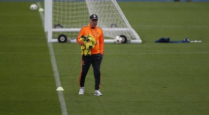 Ancelotti en Valdebebas.