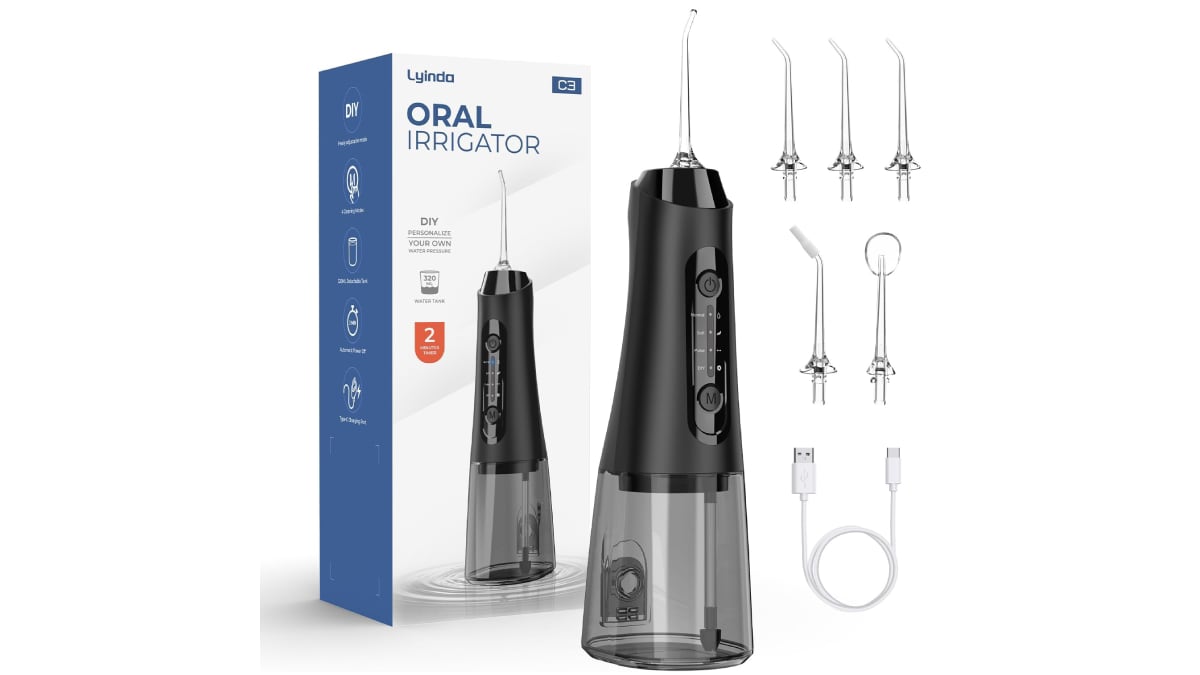 Irrigador dental inalámbrico.