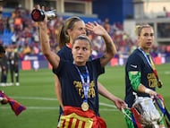 Claudia Pina celebra la victoria en la final de la Copa de la Reina.
