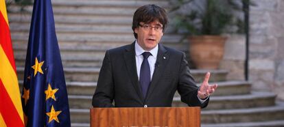 El presidente cesado de la Generalitat, Carles Puigdemont.