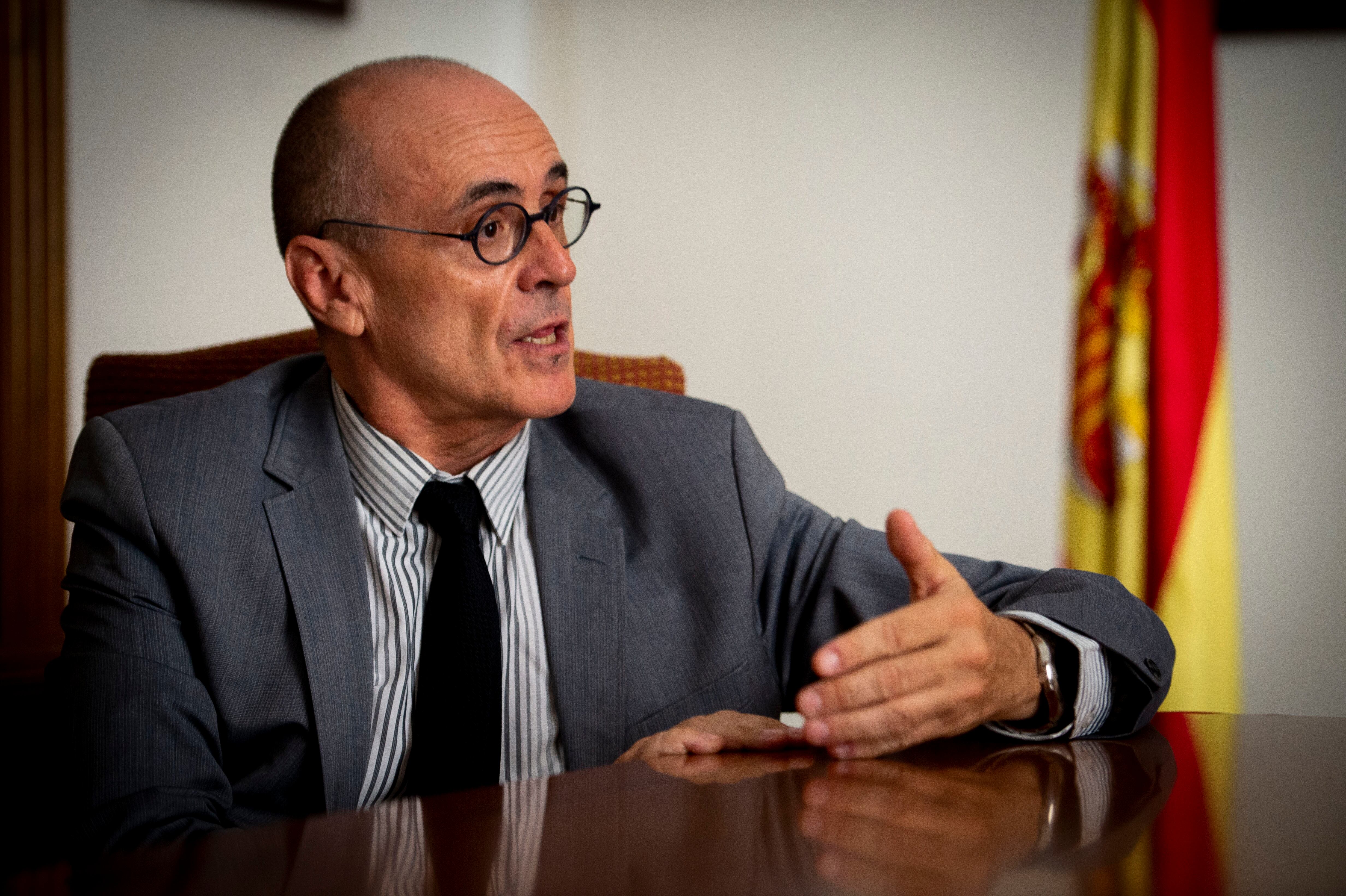 Miguel Ángel Aguilar, fiscal de sala coordinador de delitos de odio, en una entrevista en 2023.