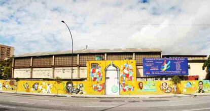 Una selección canarinha de los sueños es el tema de una pared totalmente dedicada al fútbol y al graffiti. Zico, Pelé, Taffarel, Romário, Didi son algunos de los homenajeados.