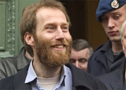 Arjan Erkel, en la Embajada holandesa en Moscú, adonde fue trasladado tras la liberación.