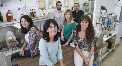 Equipo del laboratorio de Tecnología de Alimentos, en Cádiz.