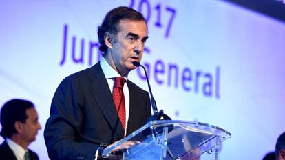 Juan Villar-Mir, presidente de OHL, en la Junta General de Accionistas.