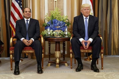 Al Sisi en una reunión con Trump, en mayo de este año