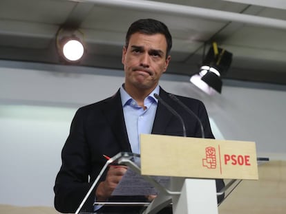 El líder del PSOE, Pedro Sánchez, el lunes pasado en Madrid
