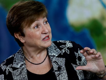 La directora gerente del FMI, Kristalina Georgieva, la semana pasada en São Paulo (Brasil).