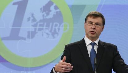 El vicepresidente de la CE, Valdis Dombrovskis.