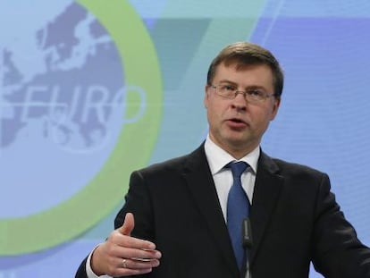 El vicepresidente de la CE, Valdis Dombrovskis.