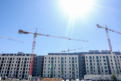 Viviendas en construcción en Madrid.