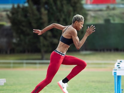 Yulimar Rojas, la semana pasada entrenando en Guadalajara.