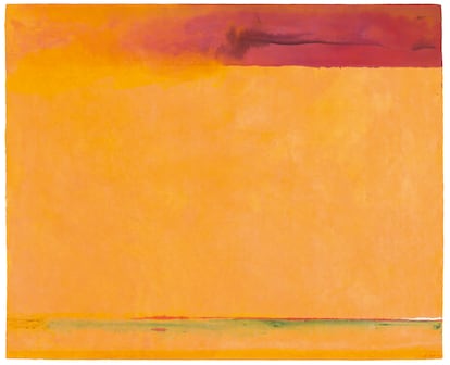 'Southern Exposure' (2002), obra de Helen Frankenthaler incluida en la exposición del Museo Guggenheim de Bilbao.