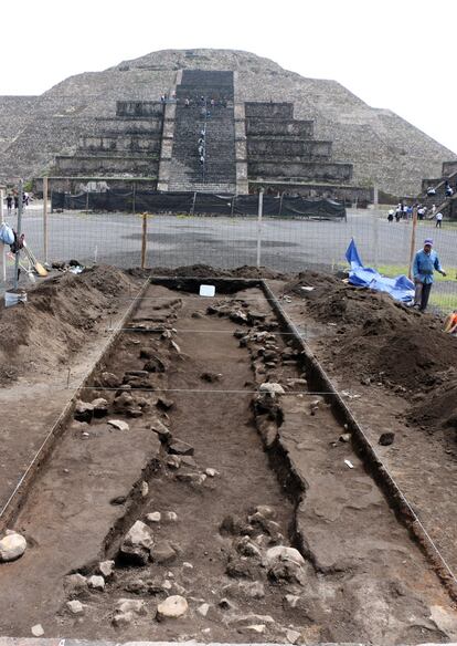 Las obras de excavación comenzaron el año pasado en una de las zonas más importantes de Teotihuacan