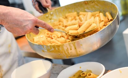 Festival de la pasta carbonara, en enero de 2018 en Roma.