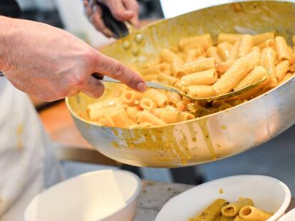 Festival de la pasta carbonara, en enero de 2018 en Roma.