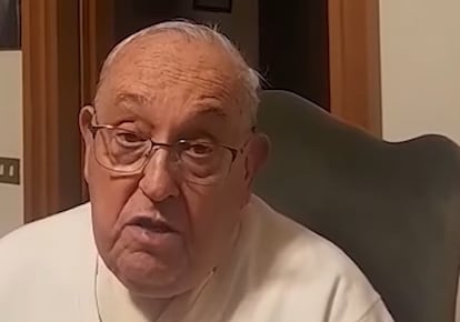 El papa Francisco, en un video inédito grabado el 8 de enero de 2025 y hecho público el 27 de abril de 2025.