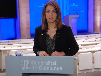 La consejera de Presidencia Meritxell Budó en la Generalitat.