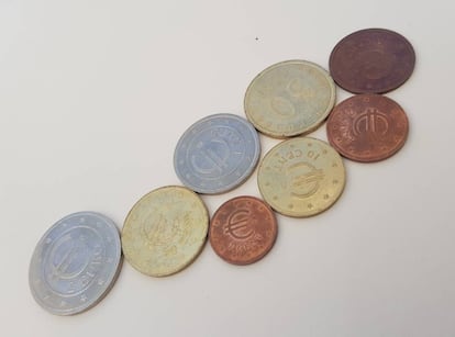 Monedas utilizadas en la prueba de Churriana