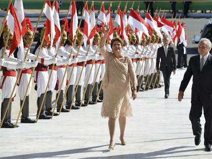 Dilma desfilou,na cerimônia de posse, 6kg mais magra.