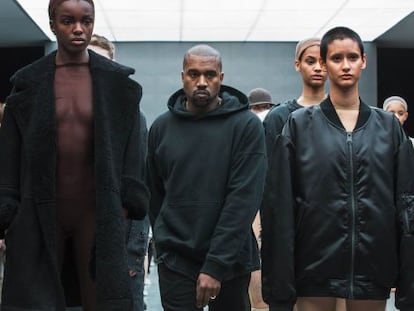 El rapero estadounidense Kanye West, durante un desfile para Adidas Originals.