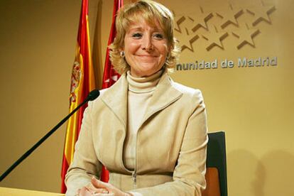 La presidenta de la Comunidad de Madrid, Esperanza Aguirre.