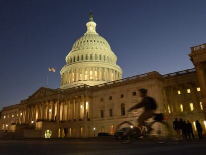 Vista del Capitolio esta madrugada.