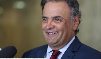 O senador afastado A&eacute;cio Neves.