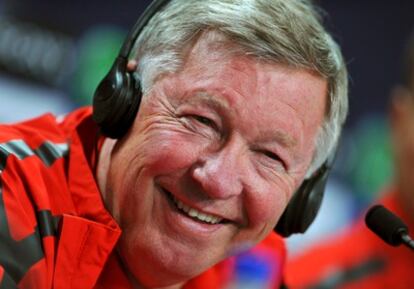 El entrenador del Manchester United, Alex Ferguson.