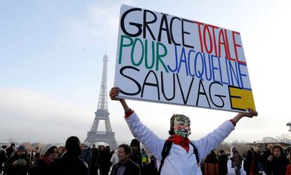 Manifestaci&oacute;n a favor de Sauvage el pasado 10 de diciembre en Par&iacute;s.