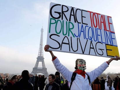 Manifestaci&oacute;n a favor de Sauvage el pasado 10 de diciembre en Par&iacute;s.