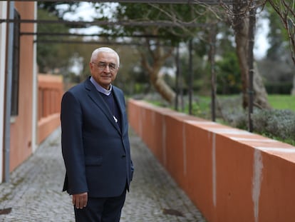 El presidente de la Conferencia Episcopal Portuguesa y obispo de Fátima-Leiría, José Ornelas, el viernes 10 de marzo en la sede de la institución en Lisboa.