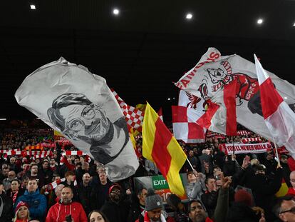 La grada de Anfield durante el Liverpool-Real Madrid del pasado martes.