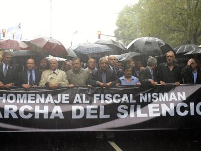 Marcha do silêncio em Buenos Aires pela morte do promotor Nisman.