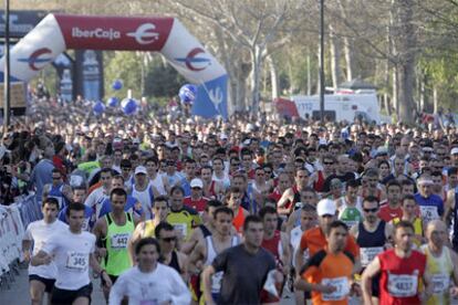 Imagen de un instante del Medio Maratón de Madrid.