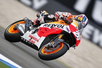 Pedros rueda con su Honda en Assen.