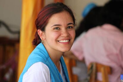 Silvia Cristina Moreno Sierra, trabajadora social de Aldeas Infantiles SOS en La Guajira (Colombia).