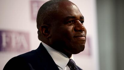 El portavoz de Exteriores del Partido Laborista, y probable futuro ministro de Exteriores del Reino Unido, David Lammy, este lunes en Londres.