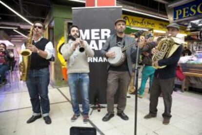 La Madrid Hot Jazz Band en la inauguración.