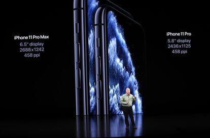 Detalle de las nuevas pantallas de los iPhone 11 Pro y 11 Pro Max.