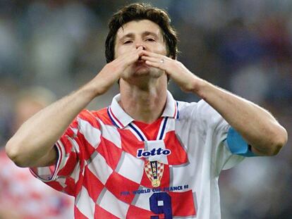 Suker, con la camiseta de Croacia en el Mundial Francia 98.