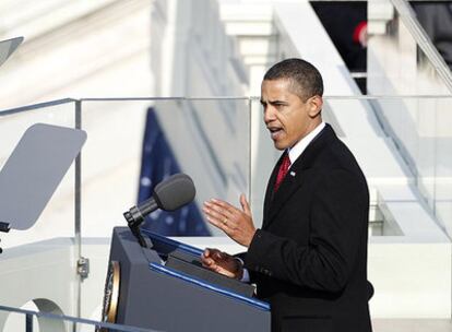Barak Obama, tras su toma de posesión como 44º presidente de Estados Unidos.