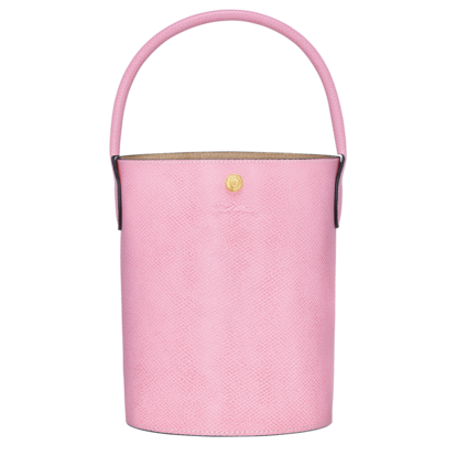 Bring a touch of color to autumn with this Longchamp bucket bag in a textured pink leather. €290/$335.

