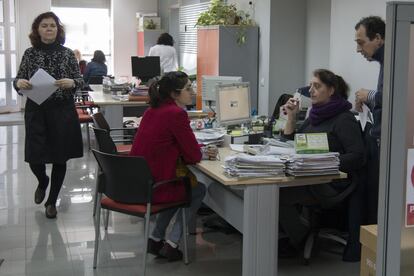 Una oficina del Servicio Andaluz de Empleo a finales de 2014