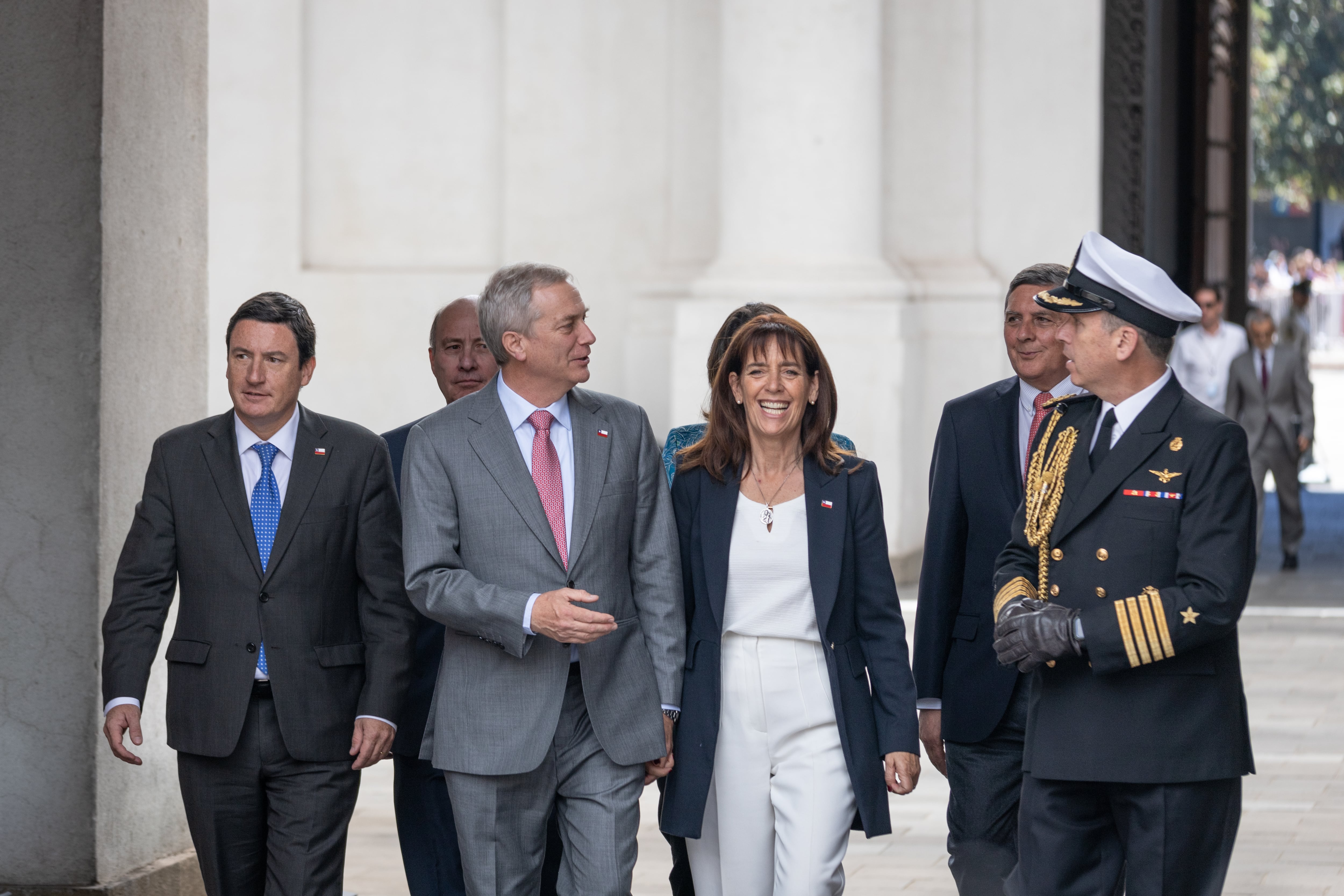 José Antonio Kast a su llegada al Palacio de Moneda.