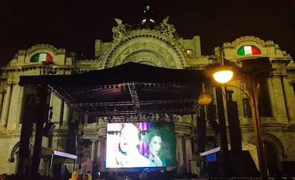 homenaje a Juan Gabriel en el Palacio de Bellas Artes, en Ciudad de México.