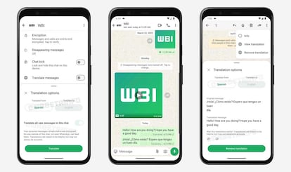 Opciones que tendrán las traducciones automáticas de WhatsApp