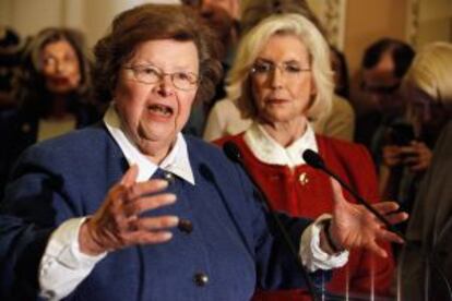 La senadora Barbara Mikulski, promotora de la Ley de Salario Justo.