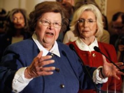 La senadora Barbara Mikulski, promotora de la Ley de Salario Justo.