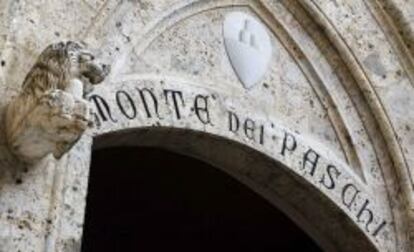 Entrada a Monte Dei Paschi en Siena. 